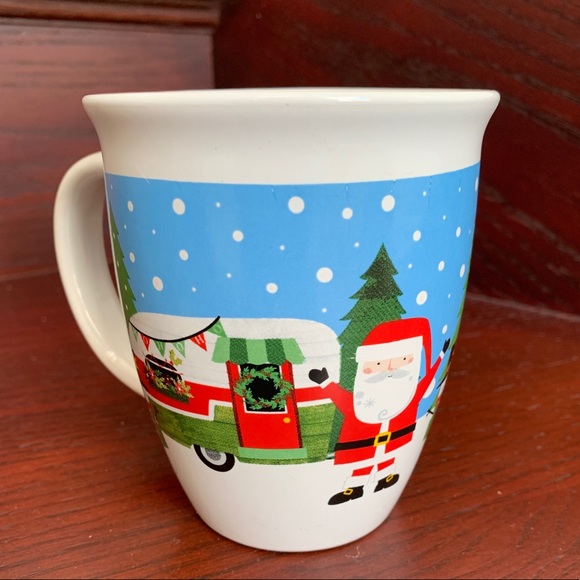NWOT ROYAL NORFOLK Santa & Vintage trailer mug cup - Picture 4 of 9
